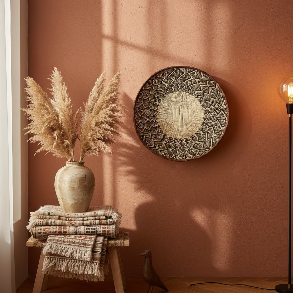 Handwoven Ilala Palm Wall Basket