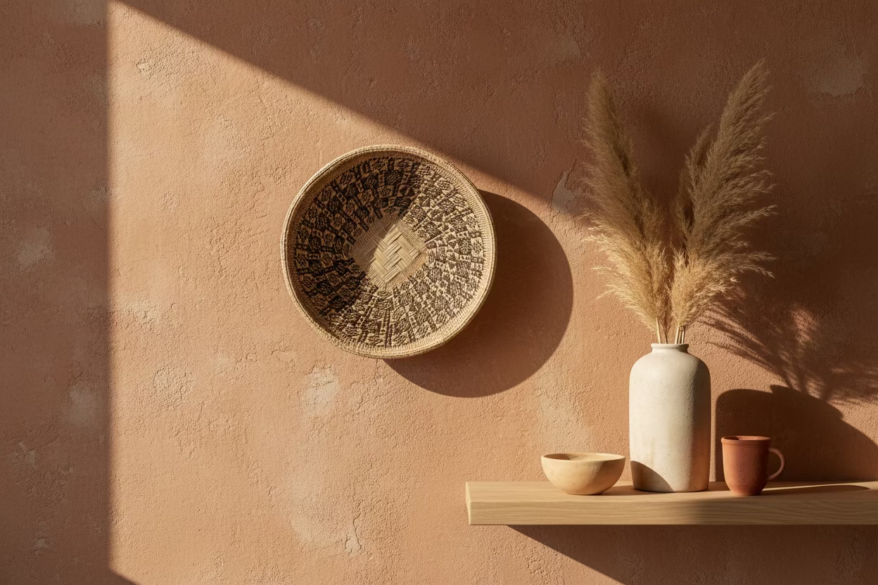 Handwoven Ilala Palm Wall Basket