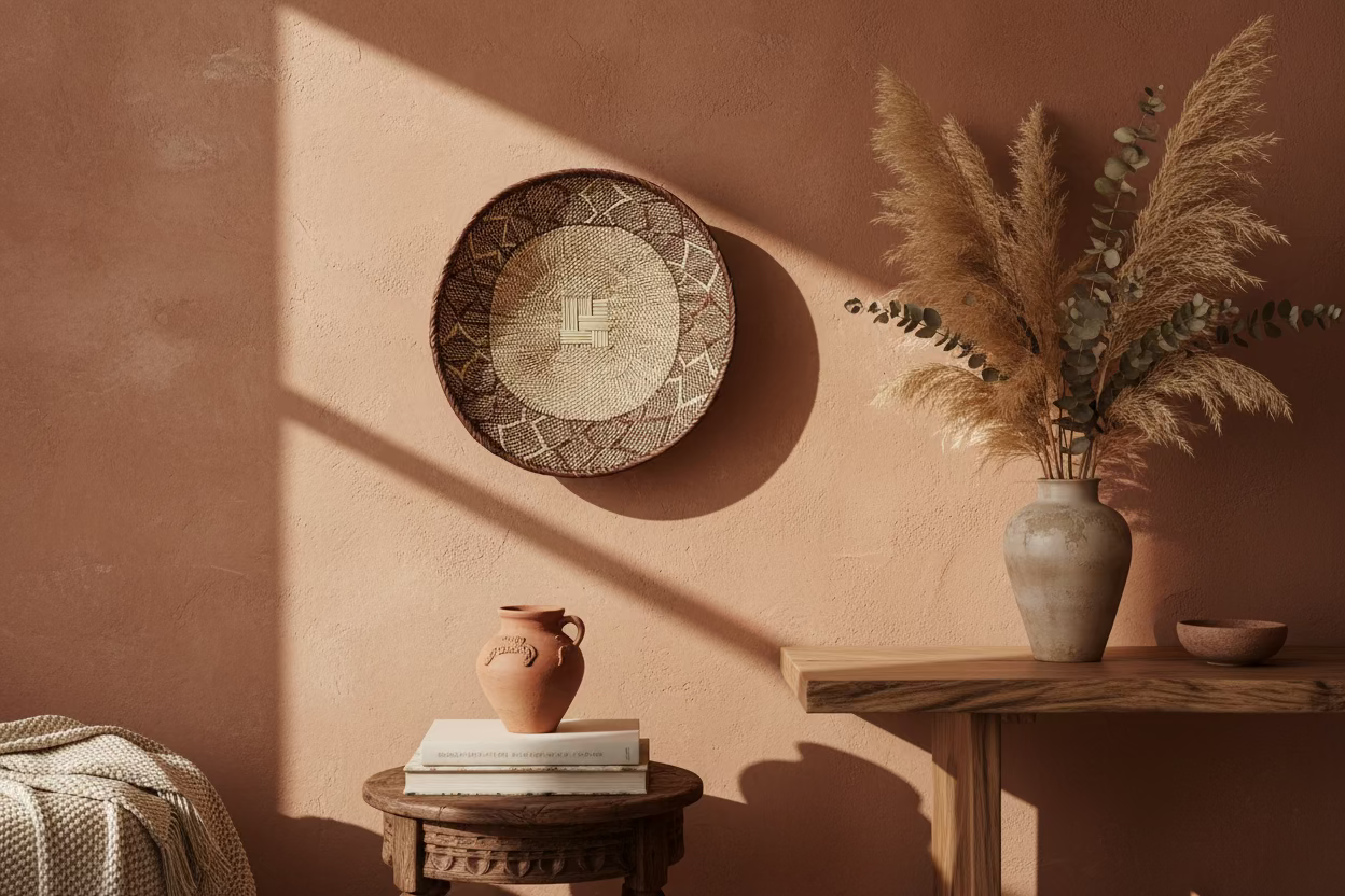 Handwoven Ilala Palm Wall Basket
