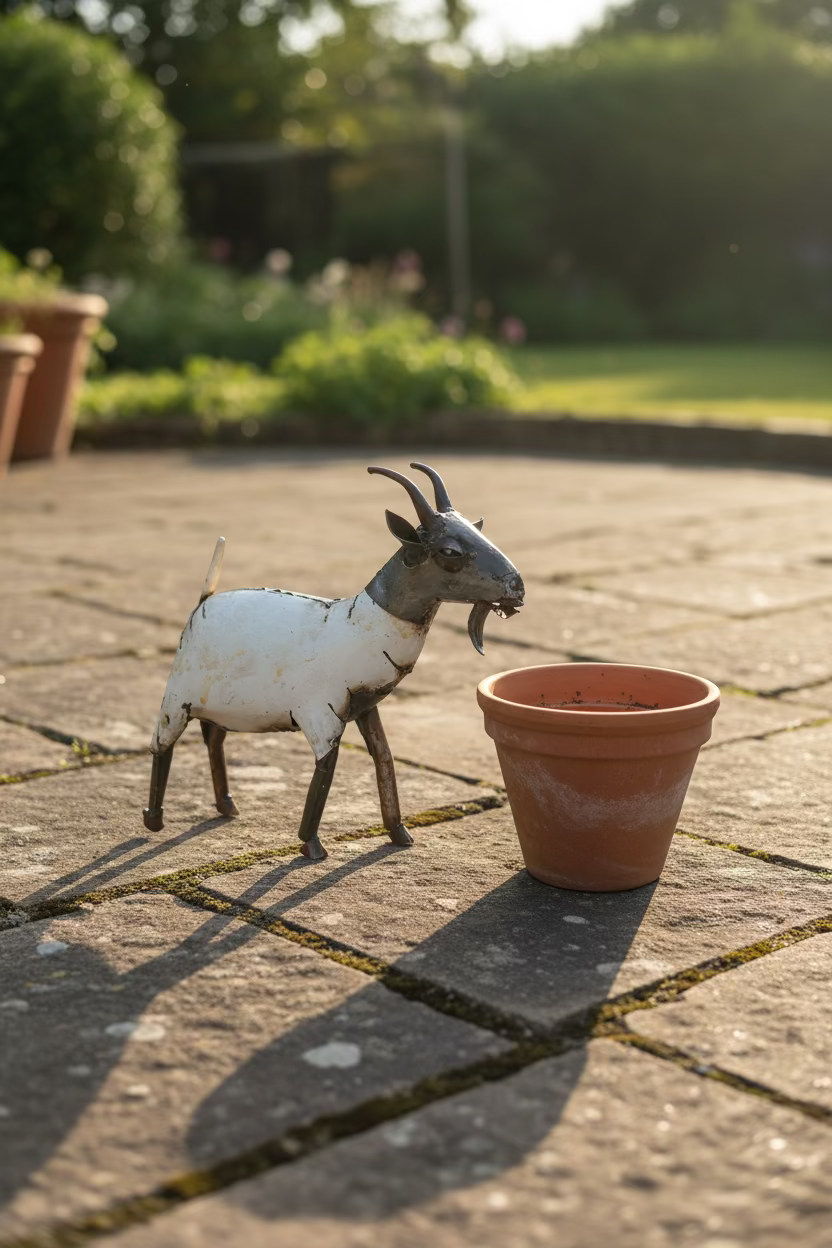 Recycled Metal Goat