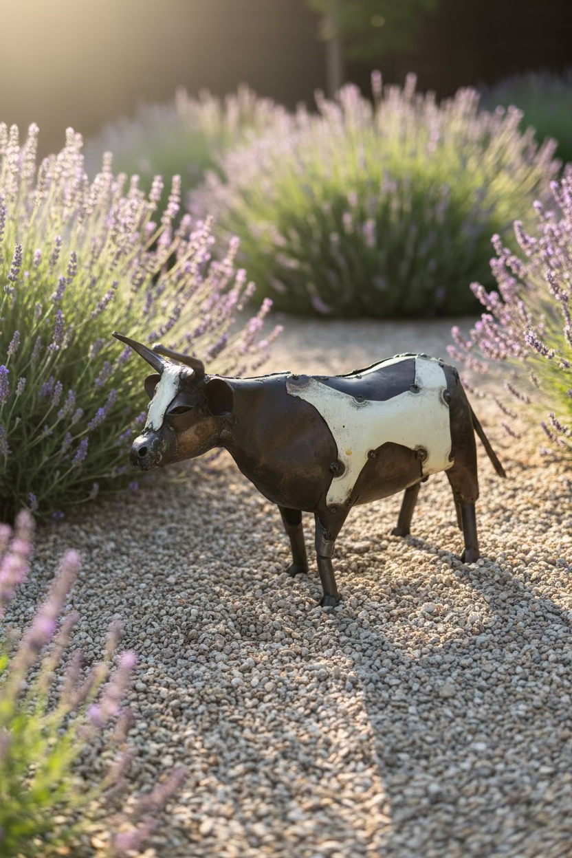 Recycled Metal Cow